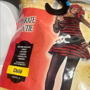 Pirate Cutie Kids Costume - Red and Black